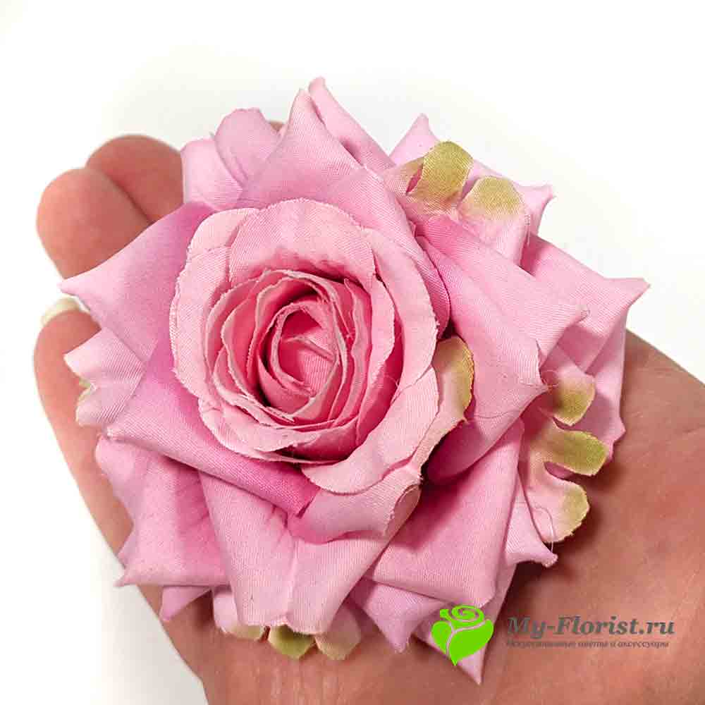 Головы искусственных цветов - Роза искусственная ПРИМАВЕРА голова сиреневая