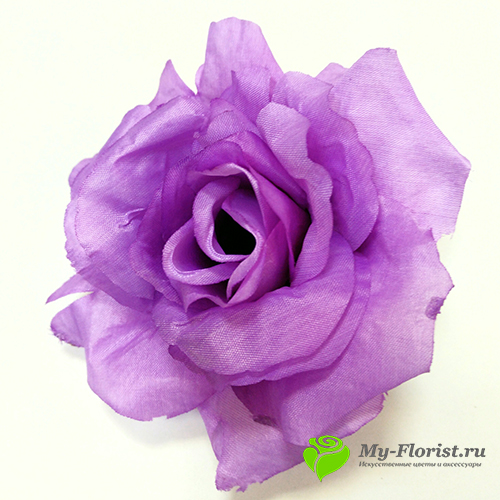 Головы искусственных цветов - Роза "Самбо" цветок D-11 см. (Сиреневая)
