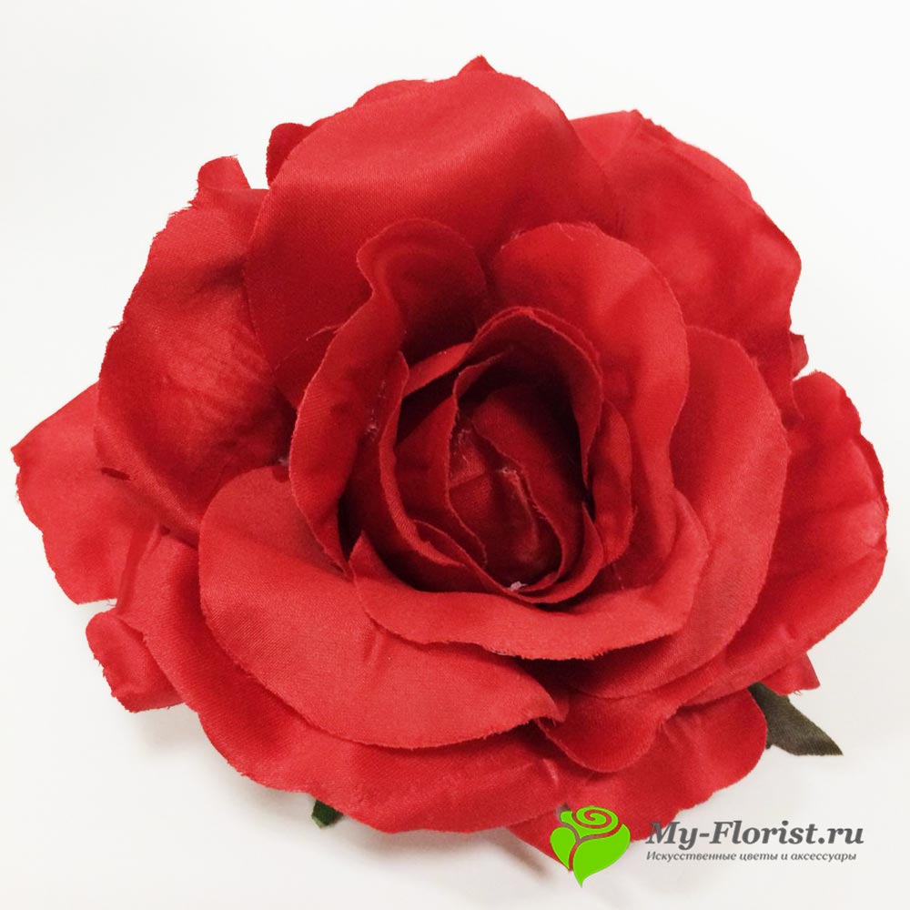 Головы искусственных цветов - Роза "Жизель" ⌀16см. (Красная)