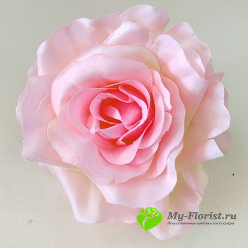 Головы искусственных цветов - Роза "Нежность" розовая D12см