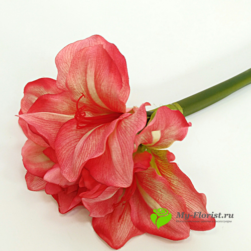 Купить искусственные цветы в розницу - Амориллис 85 см. (светло-красный)