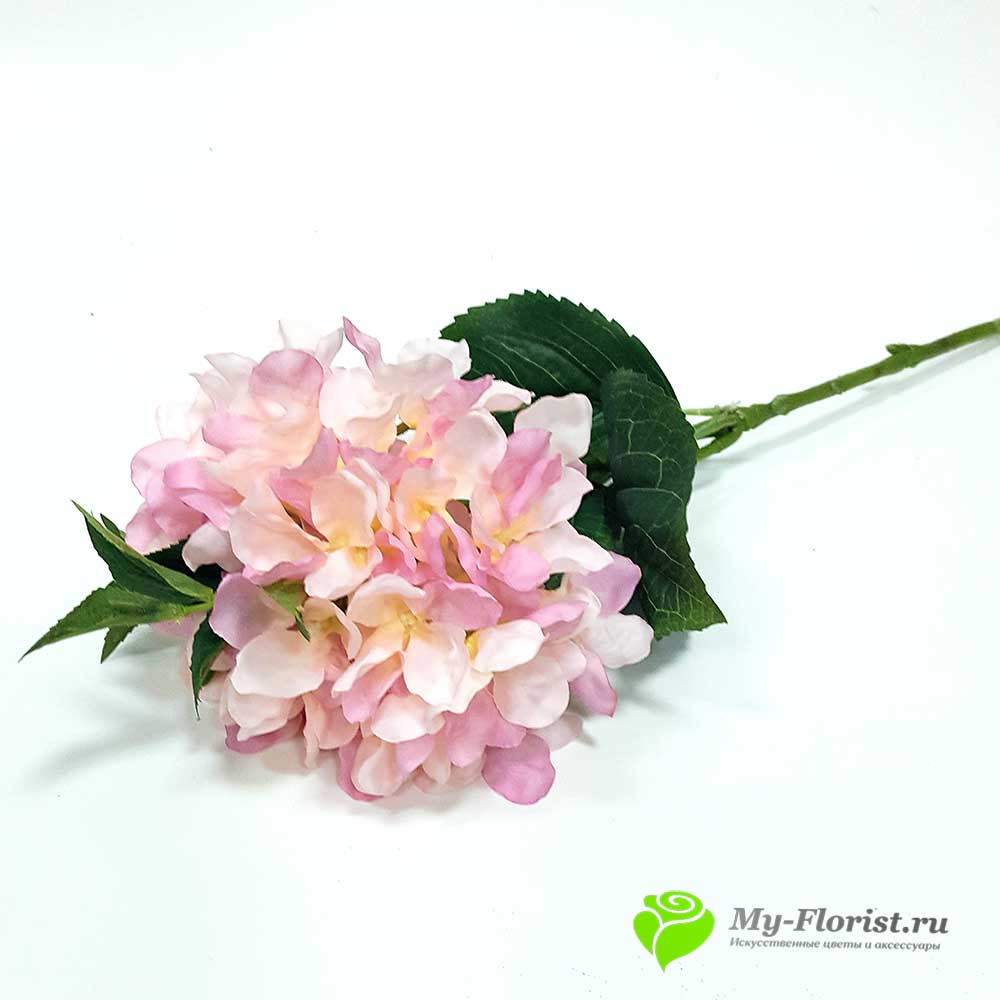 Гортензия с листом "Тэфи" 62см. (Розовая) - My-Florist.ru
