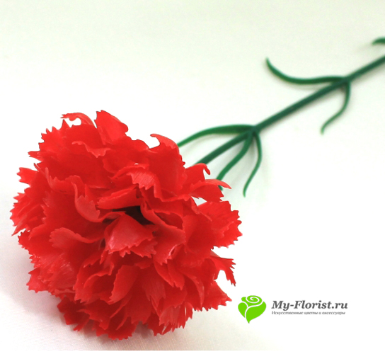 Купить искусственные цветы в розницу - Гвоздика пластиковая 50 см.