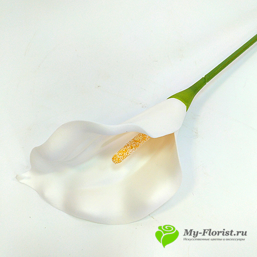 Купить искусственные цветы в розницу - Калла белая латекс 65 см. 