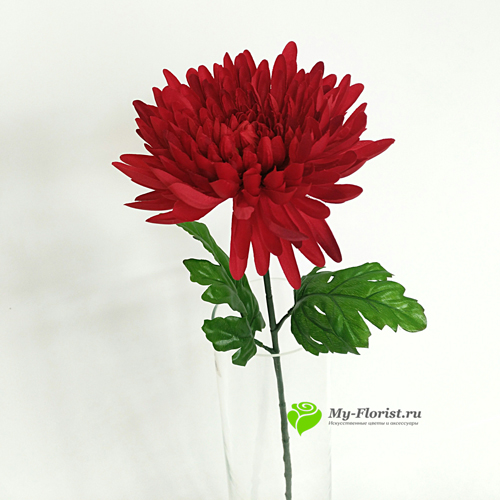 Купить искусственные цветы в розницу - Хризантема "Анастасия" 78 см. (Красная)