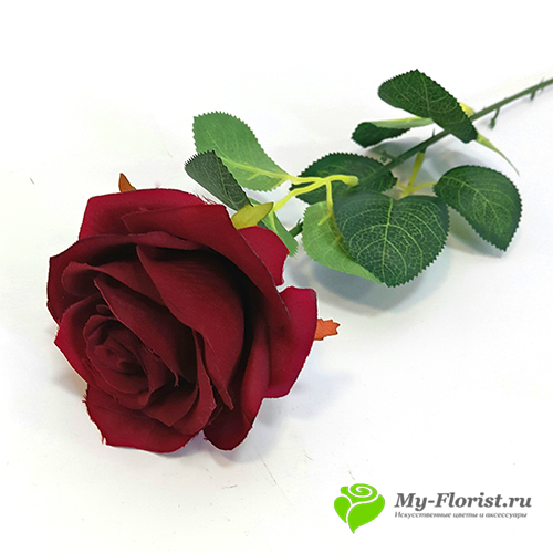 Купить искусственные цветы - Роза "Винтаж" 62 см (Красная)