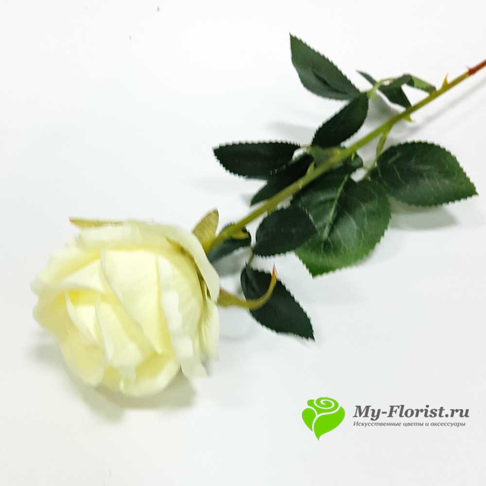 Купить искусственные цветы - Роза белая