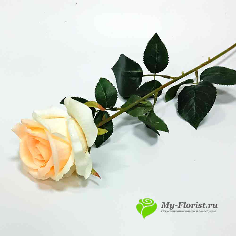 Купить искусственные цветы - Роза Персиковая