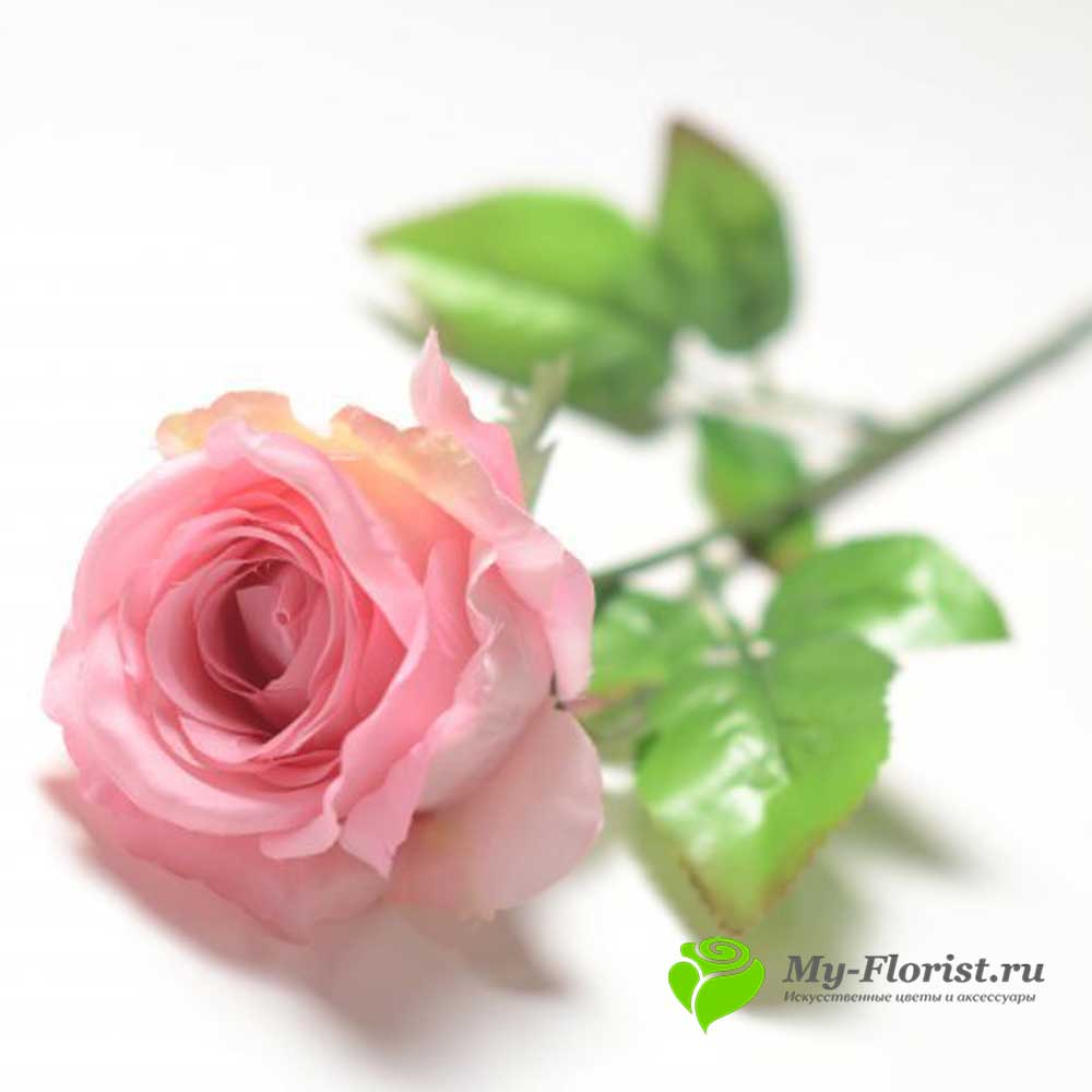 Купить искусственные цветы - Роза "Винтаж" 67 см (розовая)