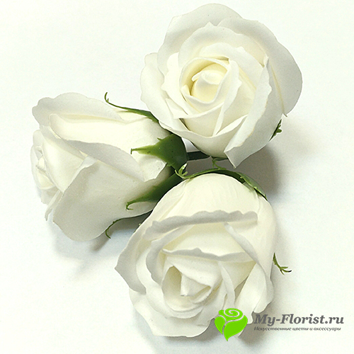 Розы из мыла белая, мыльные розы ручной работы - Интернет-магазин My-Florist.ru