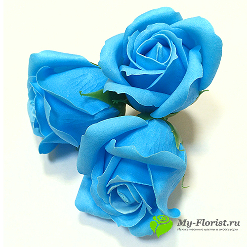 Розы из мыла голубые, мыльные розы ручной работы - Интернет-магазин My-Florist.ru