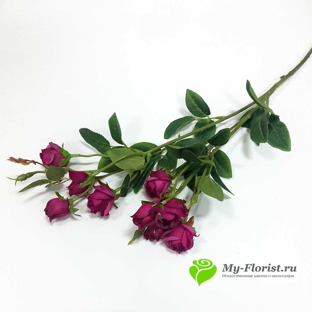 Кустовые розы для интерьера - Кустовая роза "Милания" ветка 70 см. (Фуксия)