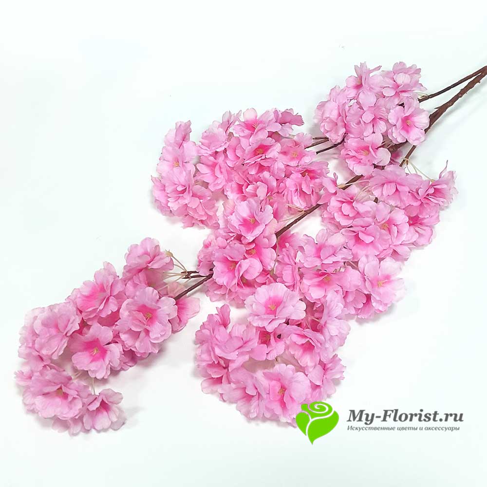 Искусственные ветки цветов - Сакура ветка "Хлоя" 105 см. (розовая)