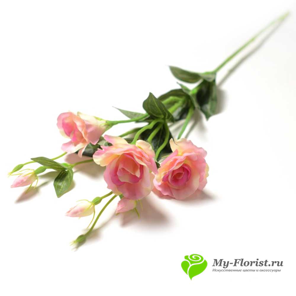 Ветки искусственных цветов - Эустома "Сапфир" ветка 78 см. (Темно-розовый)
